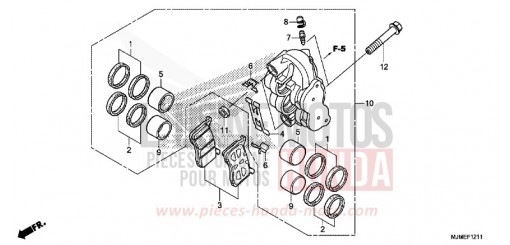 BREMSSATTEL VR (VFR800XH/J/K) VFR800XH de 2017
